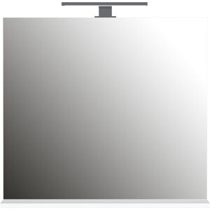 Nástenné zrkadlo s osvetlením/s poličkou 76x75 cm – Germania
