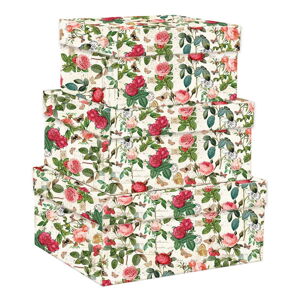 Darčekové škatule v súprave 3 ks Vintage Roses – Kartos