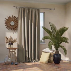 Taupe zatemňovací/termo záves 140x270 cm Pleat – Restilo