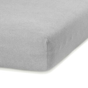 Svetlosivá napínacia froté plachta 120x200 cm Ruby – Restilo