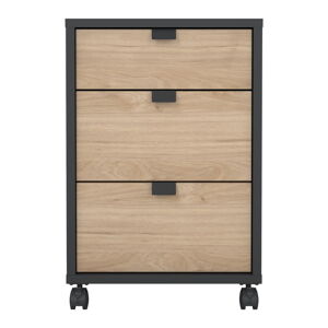 Antracitovosivá/v prírodnej farbe skrinka v dekore duba 41x61 cm Sign – Tvilum