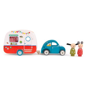 Drevené autíčko La Grande Famille Caravan – Moulin Roty