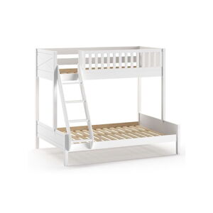 Biela poschodová detská posteľ 140x200/90x200 cm Scott - Vipack