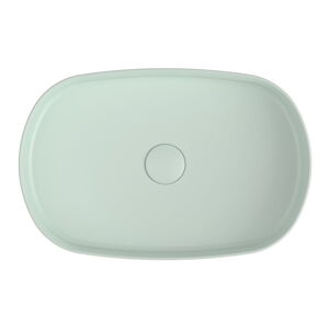 Svetlozelené keramické umývadlo Sapho Infinity Oval, 55 x 36 cm