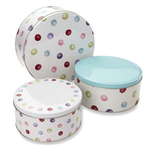 Oceľové dózy na potraviny 3 ks Spotty Dotty - Cooksmart ®