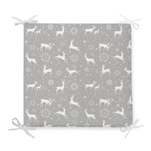 Vianočný sedák s prímesou bavlny Minimalist Cushion Covers Snowflakes and Deer, 42 x 42 cm