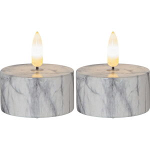 LED sviečky v súprave 2 ks (výška  6 cm) Flamme Marble – Star Trading