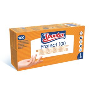 Spontex Protect jednorazové vinylové rukavice veľ. L, 100 ks