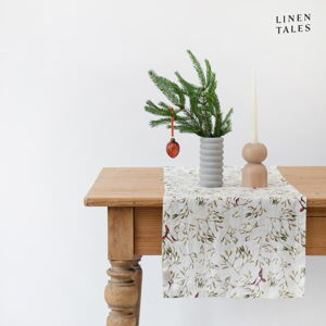 Ľanový behúň na stôl s vianočným motívom 40x200 cm – Linen Tales