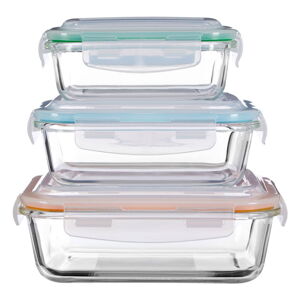 Skleneno–silikónové dózy na potraviny 3 ks Freska – Premier Housewares